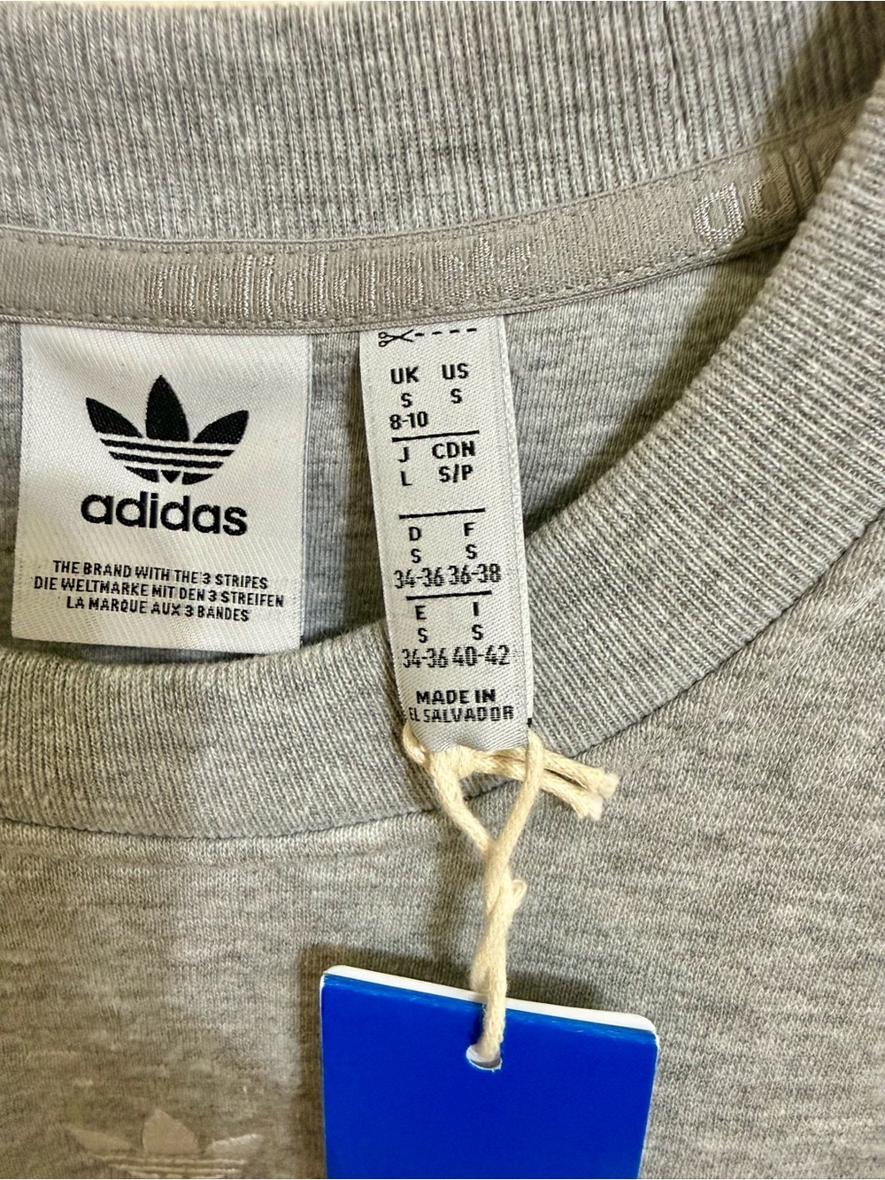 Adidas Women’s Oversized Crewneck Sweater in Light Gray - Picture 5 of 5